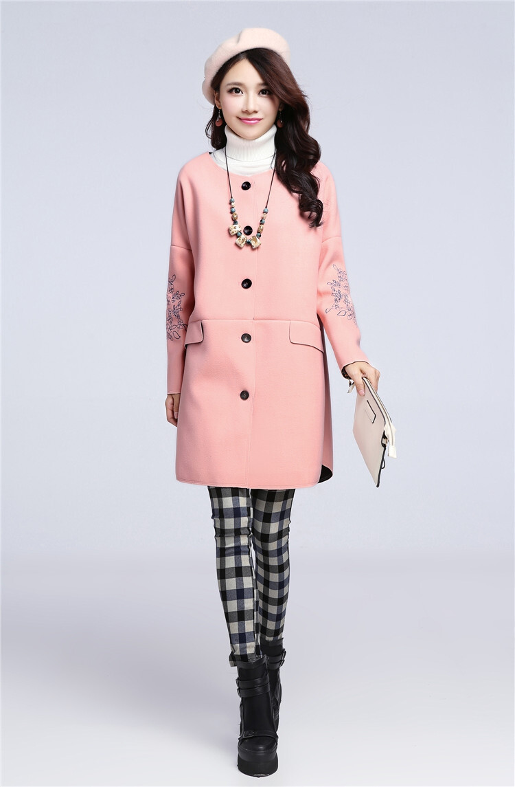 Arpina son gross is 莜 coats female jacket new Fall 2015 Korean Couture fashion in long coats)? loose cashmere overcoat autumn replacing new product lines for autumn and winter, pink L picture, prices, brand platters! The elections are supplied in the national character of distribution, so action, buy now enjoy more preferential! As soon as possible.