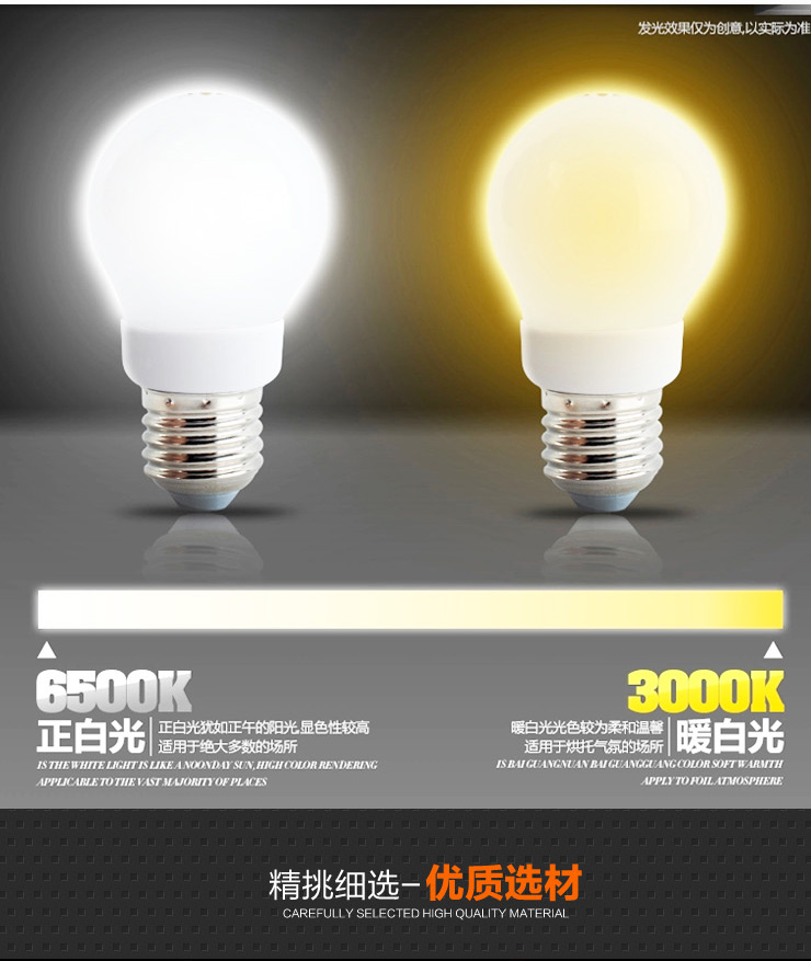 
                                        佛山照明 fsl led灯泡球泡 节能灯具 3W e14小螺口球泡 10支装 暖白光(黄光)                