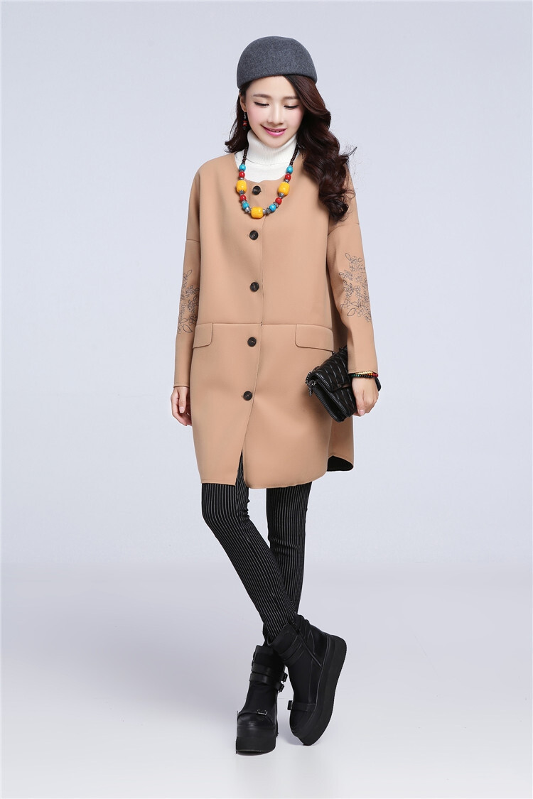 Arpina son gross is 莜 coats female jacket new Fall 2015 Korean Couture fashion in long coats)? loose cashmere overcoat autumn replacing new product lines for autumn and winter, pink L picture, prices, brand platters! The elections are supplied in the national character of distribution, so action, buy now enjoy more preferential! As soon as possible.