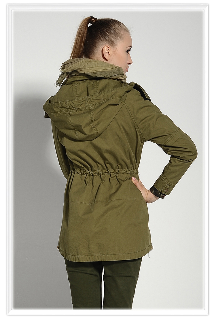 战地 新款<em>军用</em>衣服女款中<em>长款</em>战术<em>风衣</em> 军迷服