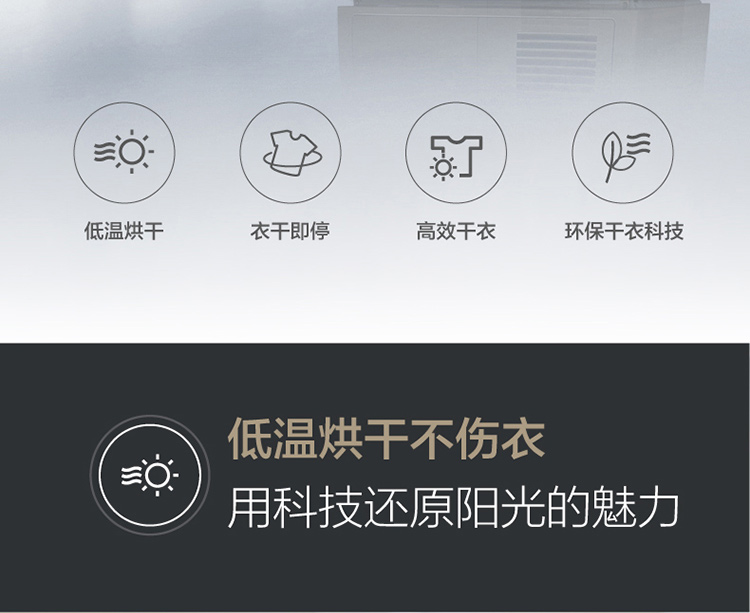 小天鹅(littleswan) 8公斤烘干机 全自动滚筒热泵干衣