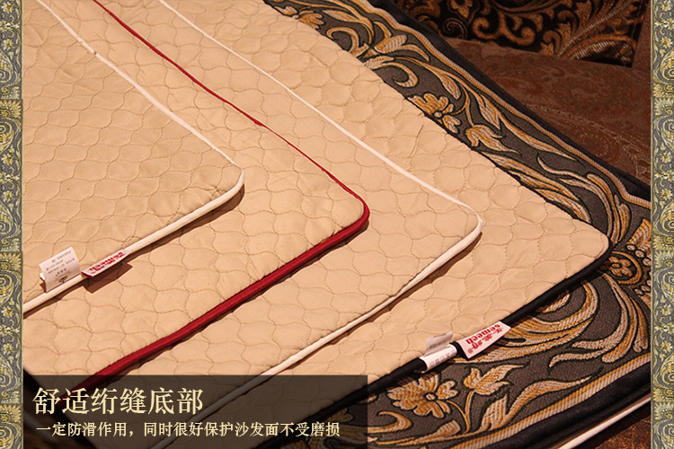 
                                        圣美绮 中式沙发垫四季坐垫布艺沙发套罩巾 1011-36神秘墨绿绗缝沙发 90*240                