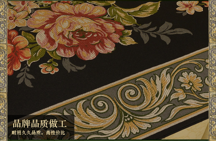 
                                        圣美绮 中式沙发垫四季坐垫布艺沙发套罩巾 1011-36神秘墨绿绗缝沙发 90*240                