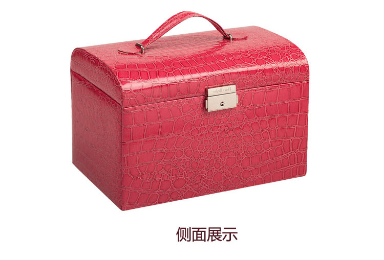 趣乐美 蝴蝶首饰盒 公主欧式珠宝盒 饰品收纳皮盒 化妆箱 桌面收纳盒礼品盒sn01017