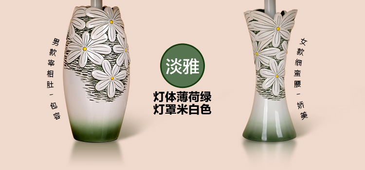 结婚创意卧室台灯 时尚实用设计婚庆台灯礼品 装饰摆件红色高档送朋友礼 粉红灯体 对装 粉红灯罩