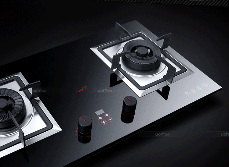 优好(uoho)z09bs嵌入式台式燃气灶 定时灶 双灶具 煤气灶 天然气灶