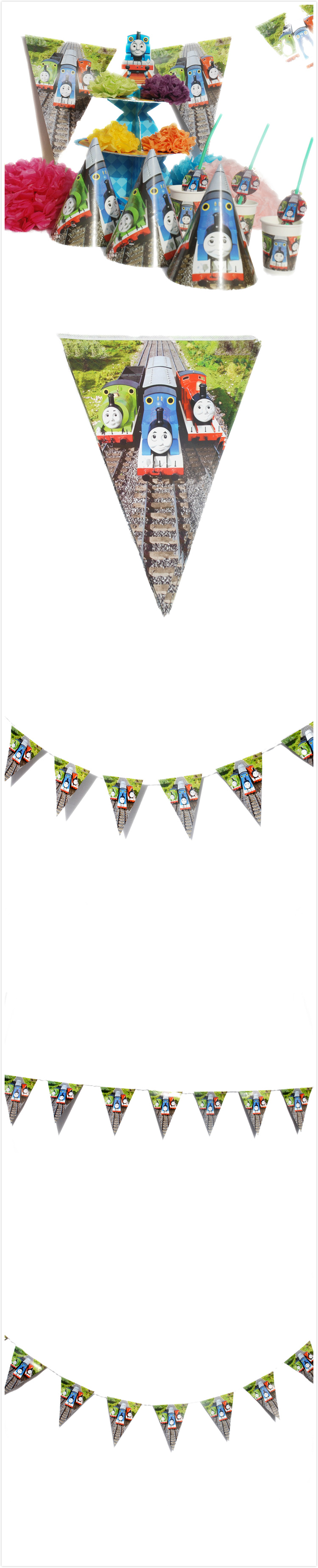 孩派HighParty生日派对用品/生日聚会用品/生日用品/Thomas托马斯彩旗12面