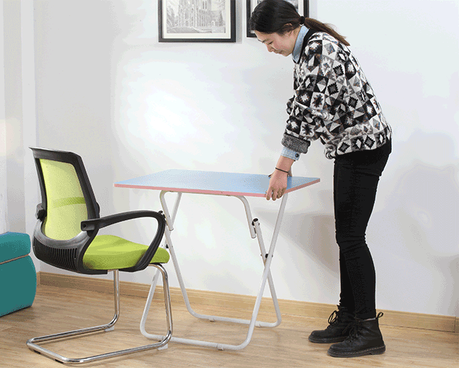 简易折叠便携式餐桌 儿童学习小书桌子电脑书桌 268蓝色