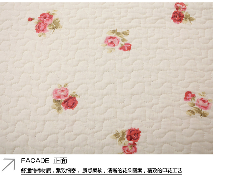 
                                        朴尚 纯棉沙发垫布艺坐垫四季田园时尚沙发套沙发巾 田园玫瑰 110*160cm                