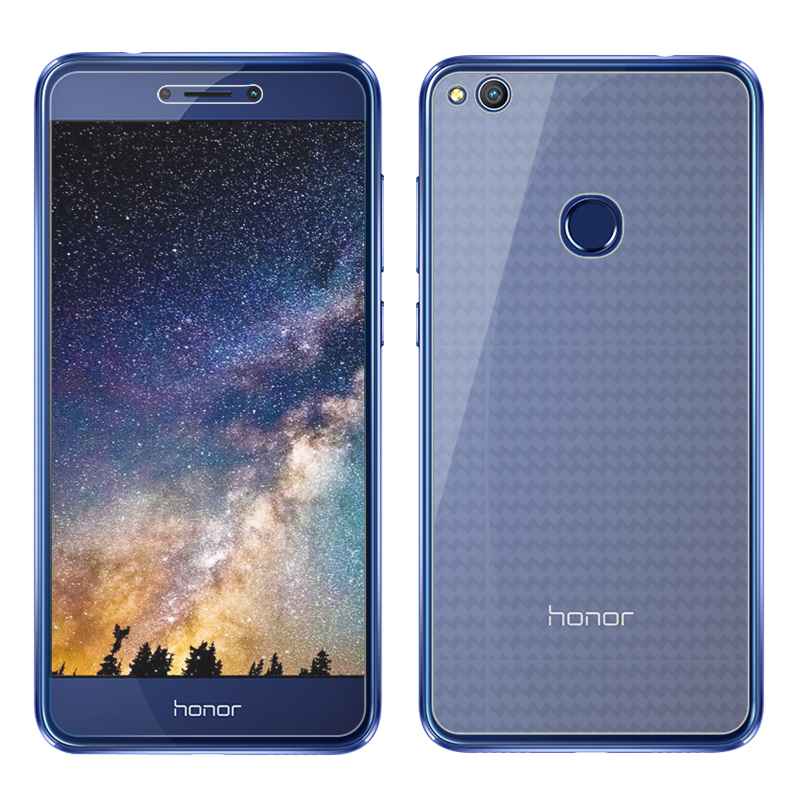 艾么么 honor8青春版钢化膜2017版8lite高清手机膜pra-tl10外屏al00 x