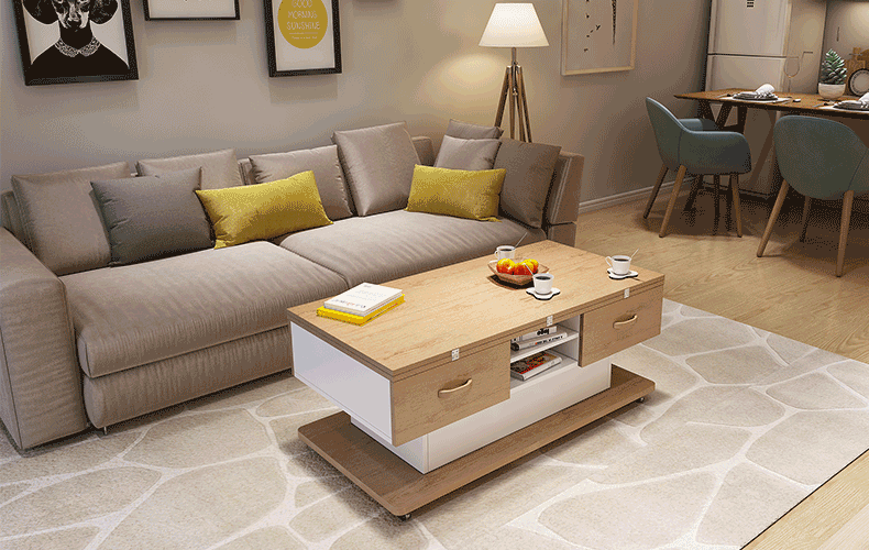 家具 边桌/茶几 伊品梵 伊品梵 多功能升降茶几 自动伸缩折叠茶桌餐桌