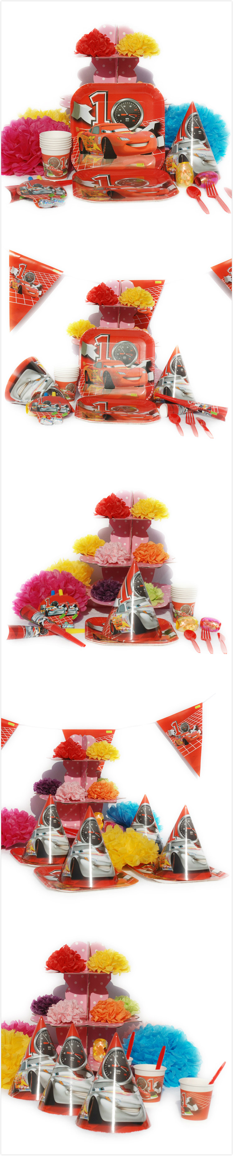 
                                        孩派HighParty 聚会用品 生日装饰用品 一岁汽车总动员主题套餐系列                