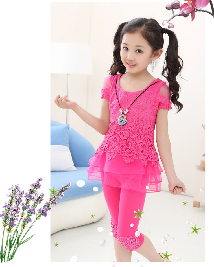 女童新款套装大童女装<em>夏装</em>韩版潮<em>儿童</em>装<em>短袖短</em>