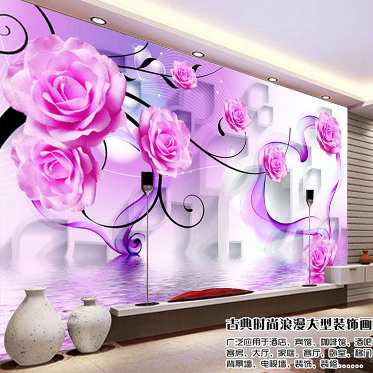 
                                        皇室珍品蒙娜丽莎 十字绣新款客厅3D印花玫瑰花卧室餐厅大幅 5D大板棉线印花150*250CM只绣花                