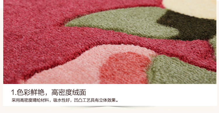 真彩 绒面可剪裁定制走廊吸水地垫玄关门厅脚垫定做进门垫入户门垫 咖啡石头 宽度100长10厘米
