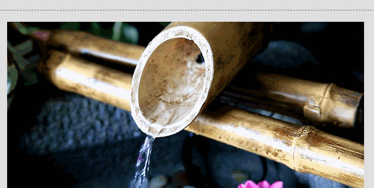 
                                        水磨坊 中式石磨石槽流水摆件 鱼缸喷泉家居流水生财树脂装饰品 风水景喷泉乔迁礼品 木架石槽                
