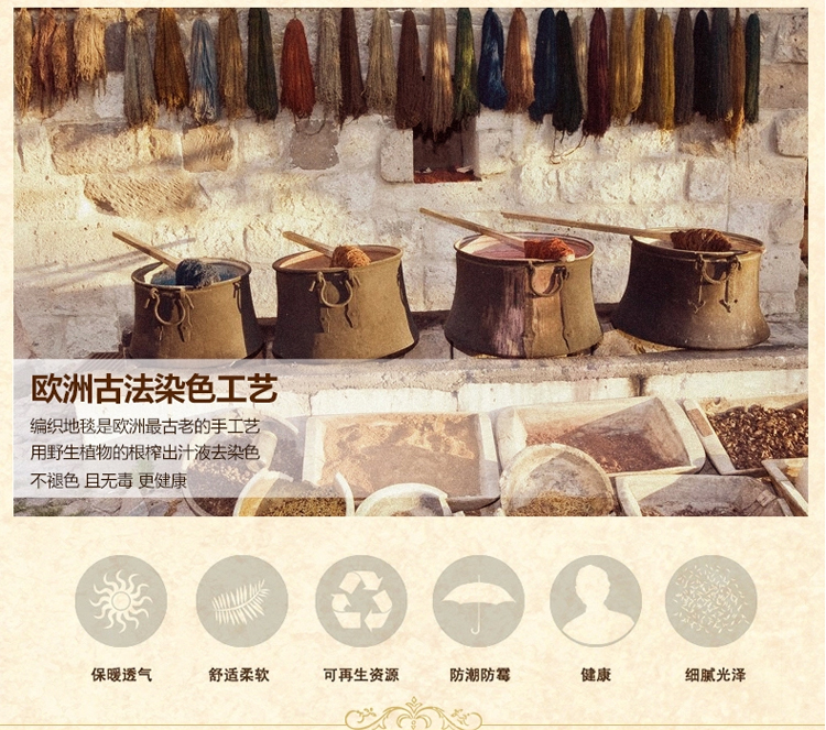 CasAmore现代欧式手工剪花客厅地毯 沙发茶几垫卧室床边大红地毯美式复古仿羊毛酒店大堂 18Y 500MMx800MM