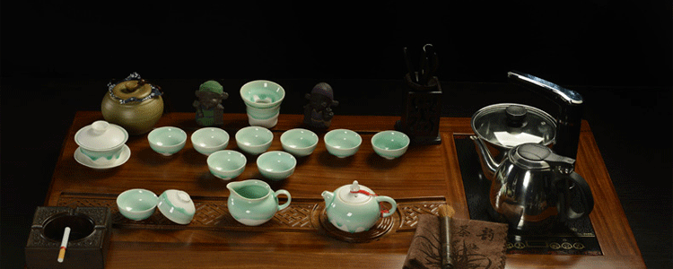 传颂 高端紫砂功夫茶具套装花梨木至尊实木茶盘茶台茶海茶壶陶瓷哥窑四合一电磁炉居家办公礼盒装 7.花梨木大汉至尊-紫砂虎啸