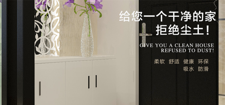 恒亚斯 门垫脚垫 卫浴浴室防滑垫门厅入户门口玄关飘窗垫 B2122黑灰 50*80cm