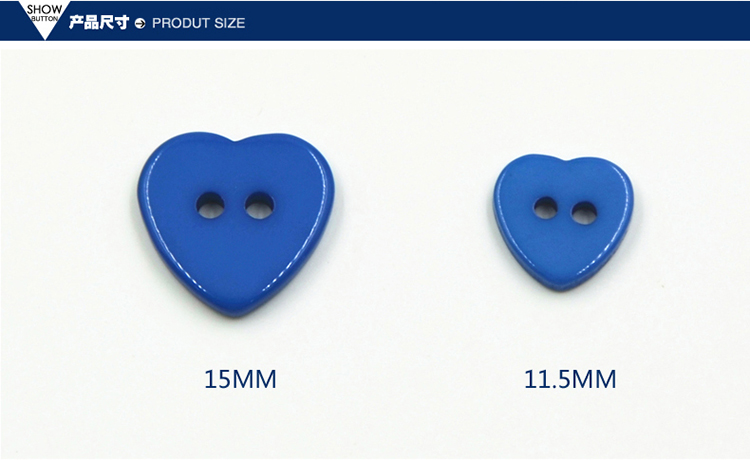 
                                        迈利达树脂糖果色桃心卡通DIY纽扣童装衬衣钮扣 手工制作材料扣子 西瓜红 15mm 5粒                