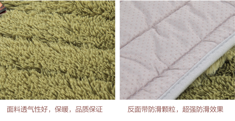 欧琪亚 秋冬毛绒欧式飘窗垫 窗台垫榻榻米垫阳台垫 可定做不规则尺寸 加厚保暖 70*150 淡粉色长毛绒 枕套45*45不含芯