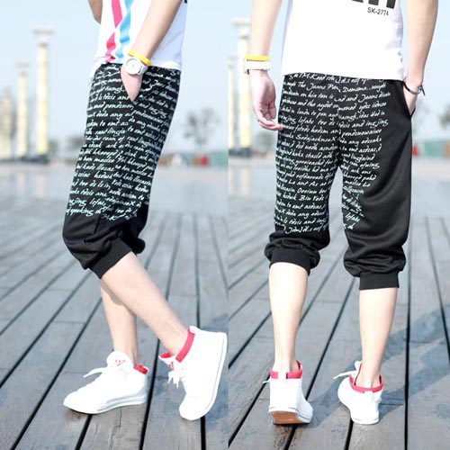 2014春夏季新款休闲七7分裤<em>马裤哈伦裤</em>男士卫