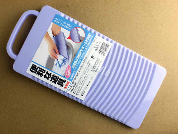 
                                        日本进口 浴室防滑塑料迷你搓衣板洗搓板洗衣板 --盆洗用 蓝色                