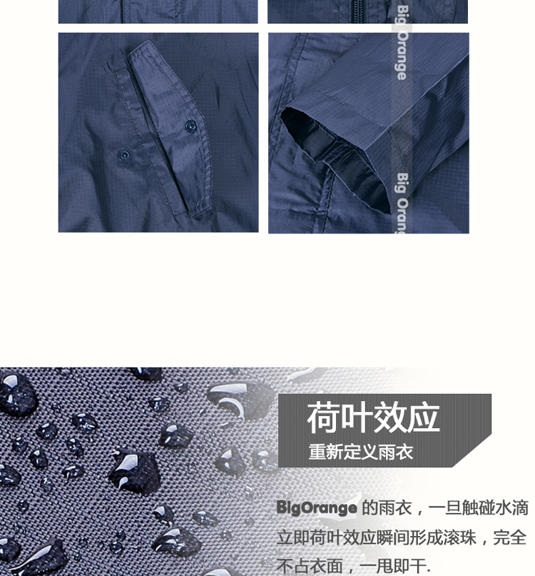 
                                                            大橘籽韩国时尚男士款女士款风衣式雨衣雨披徒步户外超防雨防水成人轻薄藏蓝便携式登山旅游钓鱼漂亮暴雨大人 深蓝色 L                