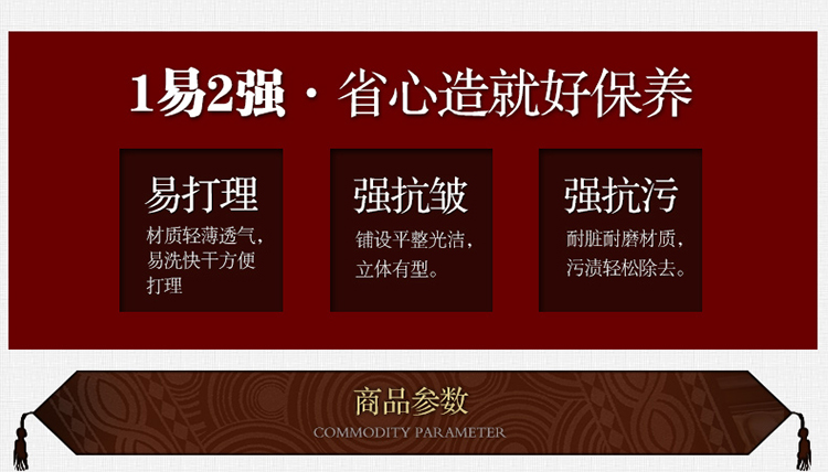 雅典娜雅欧式桌旗轻薄 高档床旗柜旗床尾巾 茶几巾垫 紫藤款96002-37蓝色 32*180cm桌旗