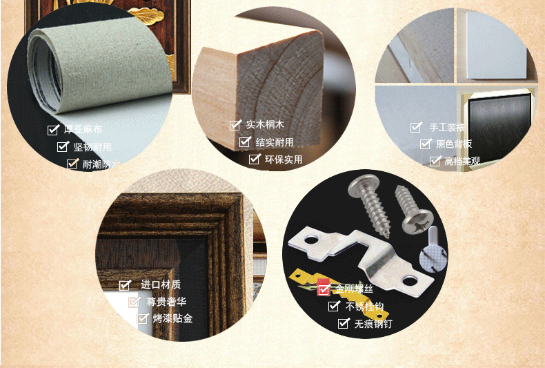 
                                        驿尚东南亚泰式装饰画 金箔荷花玄关走廊壁画客厅油画 纯手绘有框画 C款 80*160                