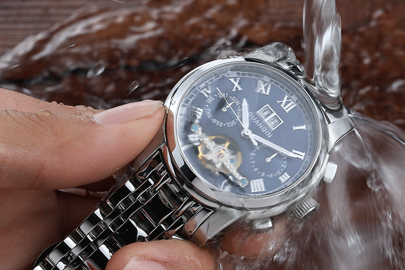 冠琴(guaniqn)新款全自动机械表时尚镂空夜光手表男士