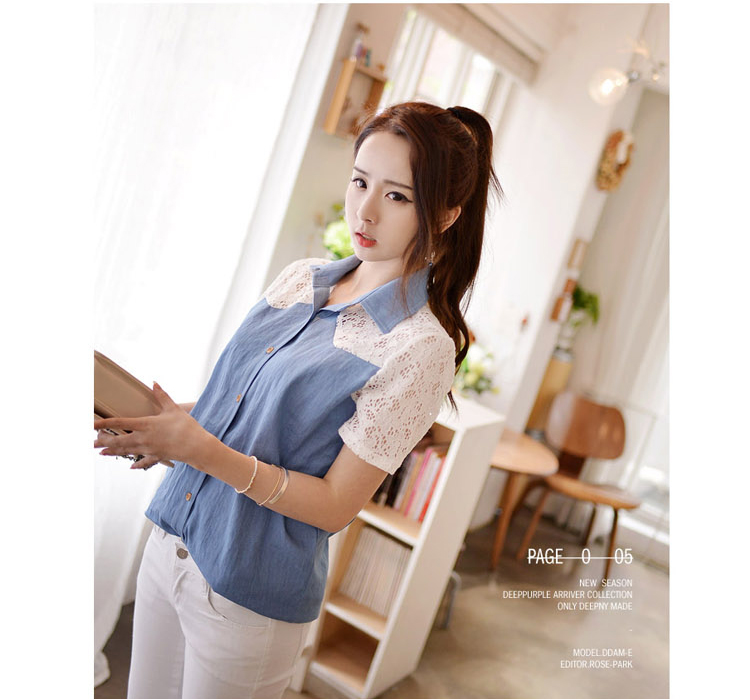 Colorful nickname Julia 2015 thick MM summer new Korean version is indeed the XL female loose video thin lace stitching jeans short sleeve T-shirt thin picture color XXXXXL pictures, price, brand platters! Elections are good character, the national distribution, so why buy now enjoy more preferential! Health