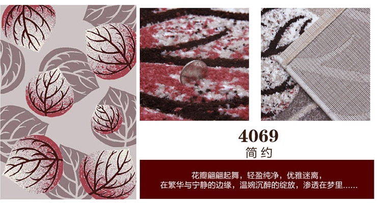 CasAmore现代简约客厅地毯 时尚设计师日韩风家居沙发茶几垫书房卧室床边毯进门垫大地垫 4080R 2000MMx2800MM