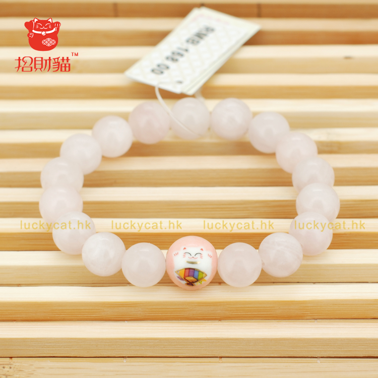 
                                        招财猫手链 粉晶恋爱成就（#10） 晶石手链饰品女爱情生日礼物 小码80811081                