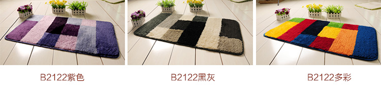 恒亚斯 门垫脚垫 卫浴浴室防滑垫门厅入户门口玄关飘窗垫 B2122黑灰 50*80cm