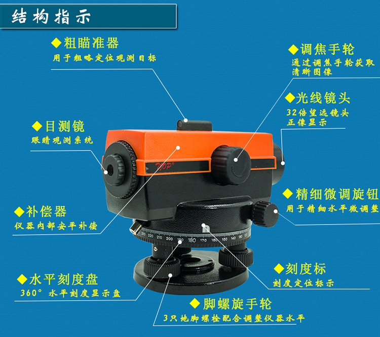 天津欧波水准仪ds32自动安平32倍水准仪高精度水平仪室外工程测量仪器