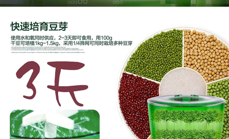 1 微品多全自动四季家用智能双层豆芽机 多功能生豆芽机商用家用生日礼物 创意礼品送长辈