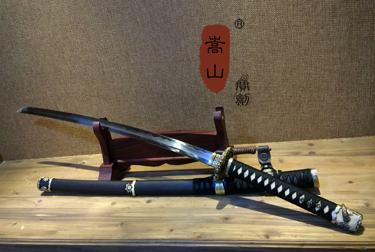 烧刃 紫檀木 纯铜装 东洋武士刀妖刀村正打刀太刀龙泉宝刀剑未开刃
