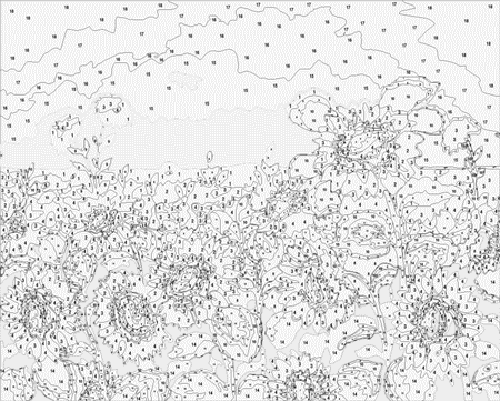
                                        俊艺装饰手工画数字油画植物花卉手自己DIY作品卡通装饰画 樱花飞舞 40*50厘米-已绷好内框                