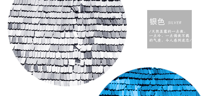 晶照红长方片 方形鱼鳞 演出服装 亮片布 舞台布料 礼服 时装 窗帘装饰婚庆演出布料 银色