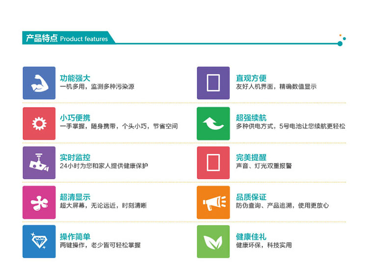 博朗通BR-AIR-332空气质量监测仪雾霾pm2.5甲醛voc 一年只换不修 零噪音