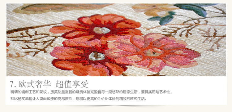
                                                                                众弘欧式田园雪尼尔提花门垫入户玄关地垫可水洗可机洗耐磨混纺编织电脑椅垫脚垫防滑地垫进门门口 T01 红色 60*90CM                