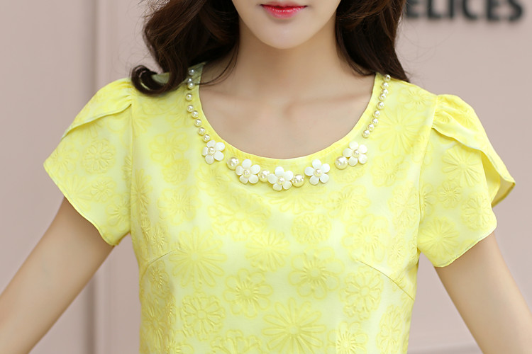 Vincent van Gogh, ballet 2015 summer new bubble cuff round-collar snow woven shirts Korean commuter larger short-sleeved T-shirt girls T-shirt yellow XXXL pictures, price, brand platters! Elections are good character, the national distribution, so why buy now enjoy more preferential! Health