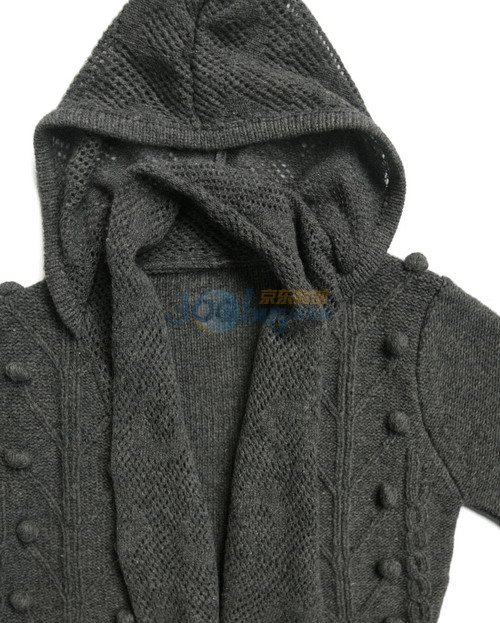 艾米(AMII)中袖<em>手工编织</em>长毛衣<em>外套</em> MC90113