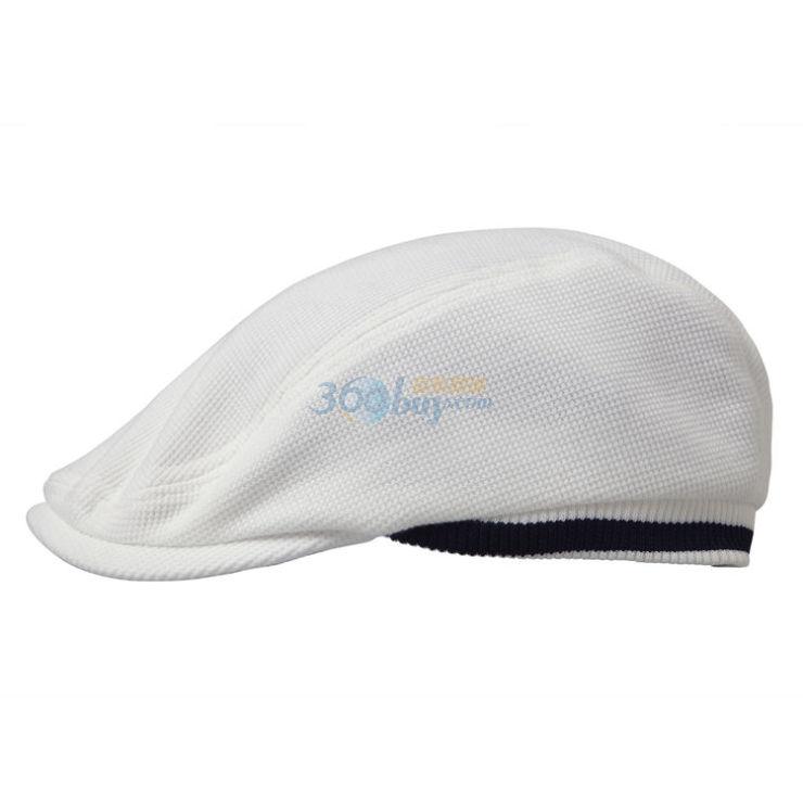 o玛萨玛索 棉涤混纺休闲时尚白色男士鸭舌帽 