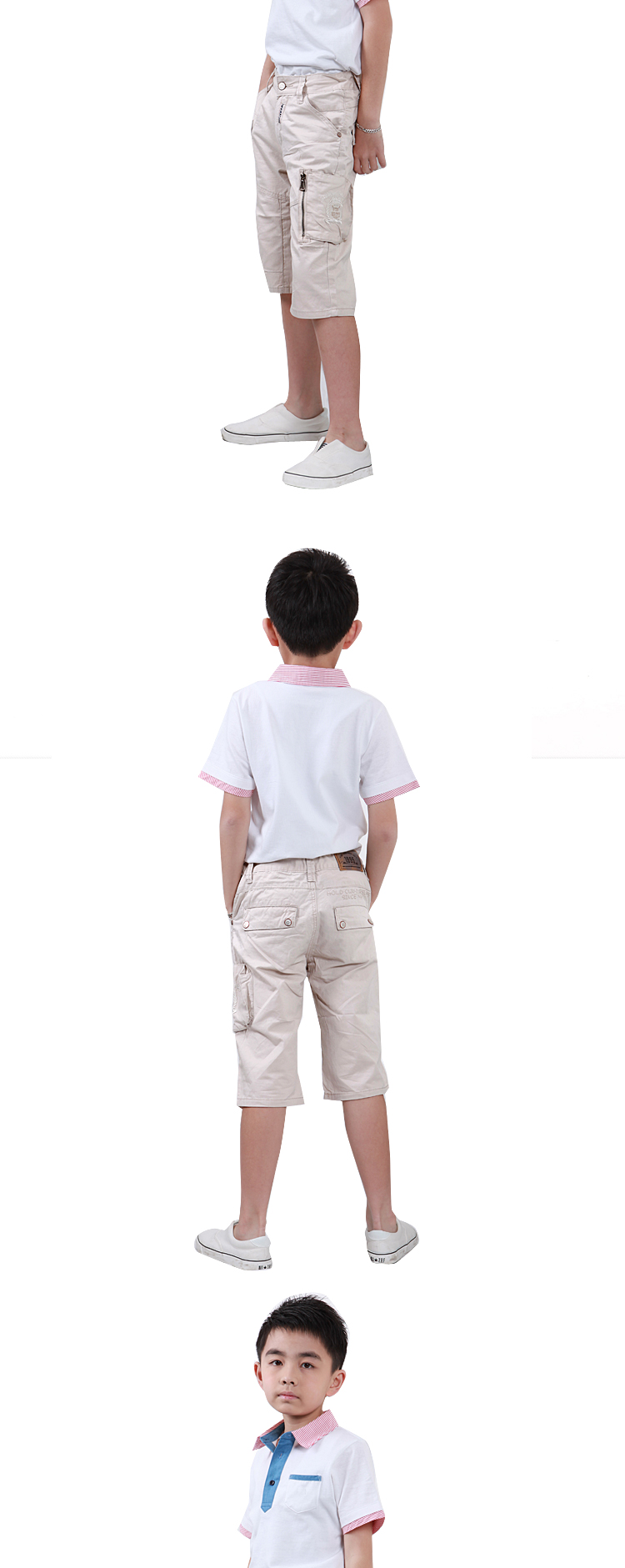 HOO<em>男孩短裤</em>儿童中裤全棉休闲中裤夏装新款