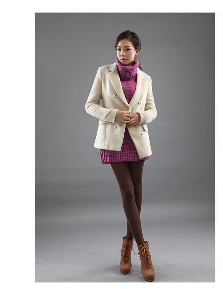 pastime2011秋冬新款 羊毛混纺加厚<em>高领</em>女式长