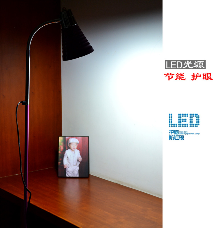 馨兴点灯 LED护眼落地灯F577-P-W紫色 现代时尚节能卧室客厅落地灯（配LED光源） 暖白光