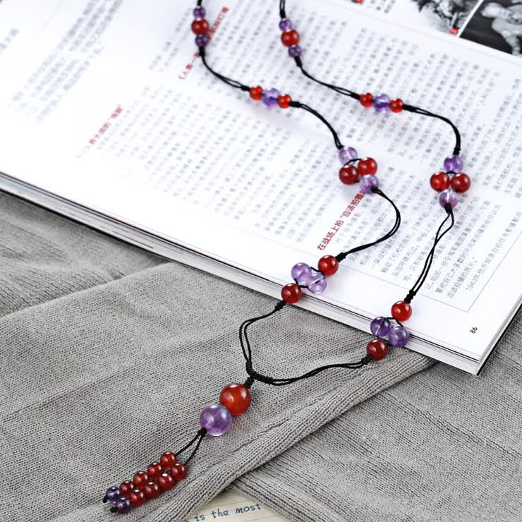 生日礼物 比坚尼天然红玛瑙紫水晶-万紫千<em>红毛</em>