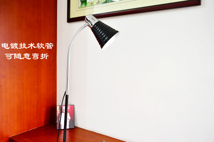 馨兴点灯 节能LED护眼落地灯F577-B-W雅仕黑 现代时尚卧室客厅落地灯（配LED光源） 暖白光